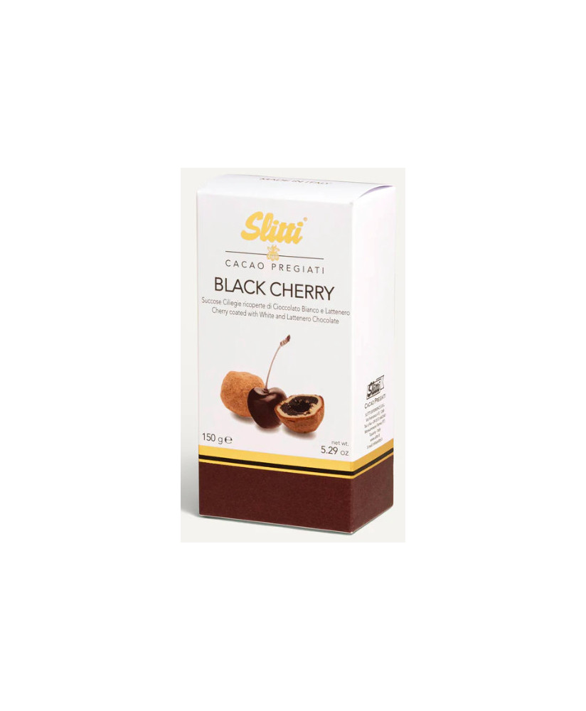 Shop online italian dragees chocolate Slitti, Black Cherry covered with milk chocolate. Sales fruit chocolate