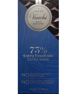 Vendita online tavolette di cioccolato senza zucchero Venchi fondente extra. Prezzo on-line € 2,80. Shop on line cioccolata amar