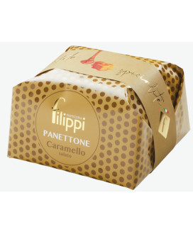 Shop online italian quality panettone Filippi salted caramel - Sales Typical Italian Christmas bread / cake