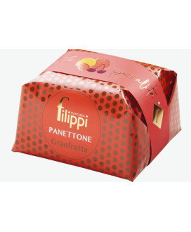 Online sale panettone Filippi Fruit, with cherries and candied apricots. Shop on line italian bakery christmas cake Filippi