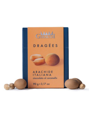 Giraudi - Dragees – Giraudi - Dragees – Arachidi tostate ricoperte di cioccolato al caramello - 90g - 90g