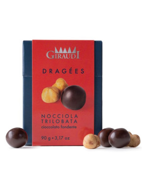 Giraudi - Dragees – Nocciole Tonde Gentili Trilobate ricoperte di cioccolato al latte - 90g