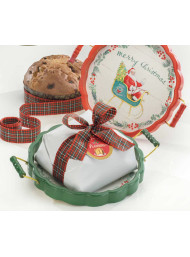 Flamigni - Panettone Milano Basso - Merry Christmas wooden tray - 750g