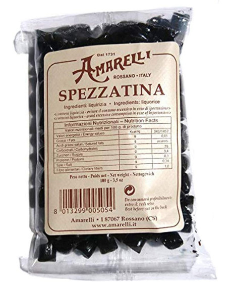 Vendita online caramelle di Liquirizia pura artigianale "Amarelli" Spezzatina - Rossano Calabro (Cosenza) dal 1731. Shop on line