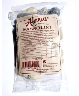 Vendita online caramelle di Liquirizia a forma di Sassolini artigianale "Amarelli" Sassolini all'anice - Rossano Calabro (Cosenz