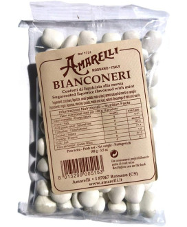 Vendita online caramelle di Liquirizia artigianale "Amarelli" Bianconeri, confetti di liquirizia alla menta - Rossano Calabro (C