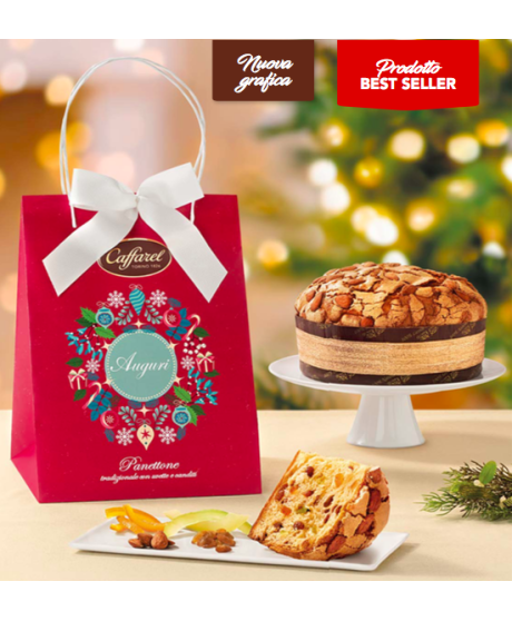 Buy online typical italian Christmas cake. Sale on-line panettone handmade Caffarel packaged in an elegant gift box. Shop online