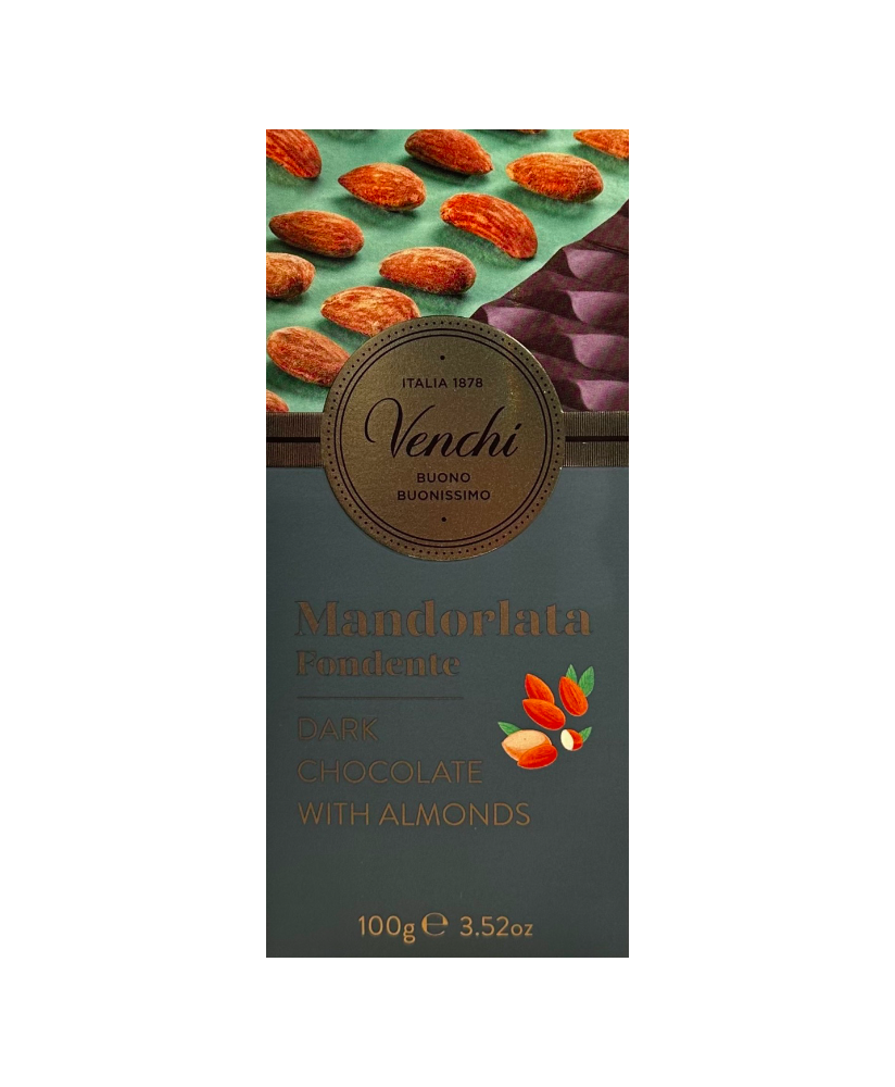 Venchi - Dark Almond Bar - 100g | corso101.com