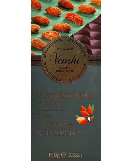 Venchi - Dark Almond Bar - 100g | corso101.com