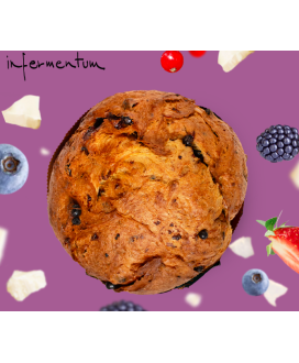 Infermentum - Whole wheat Panettone with Berries and White Chocolate - 1000g