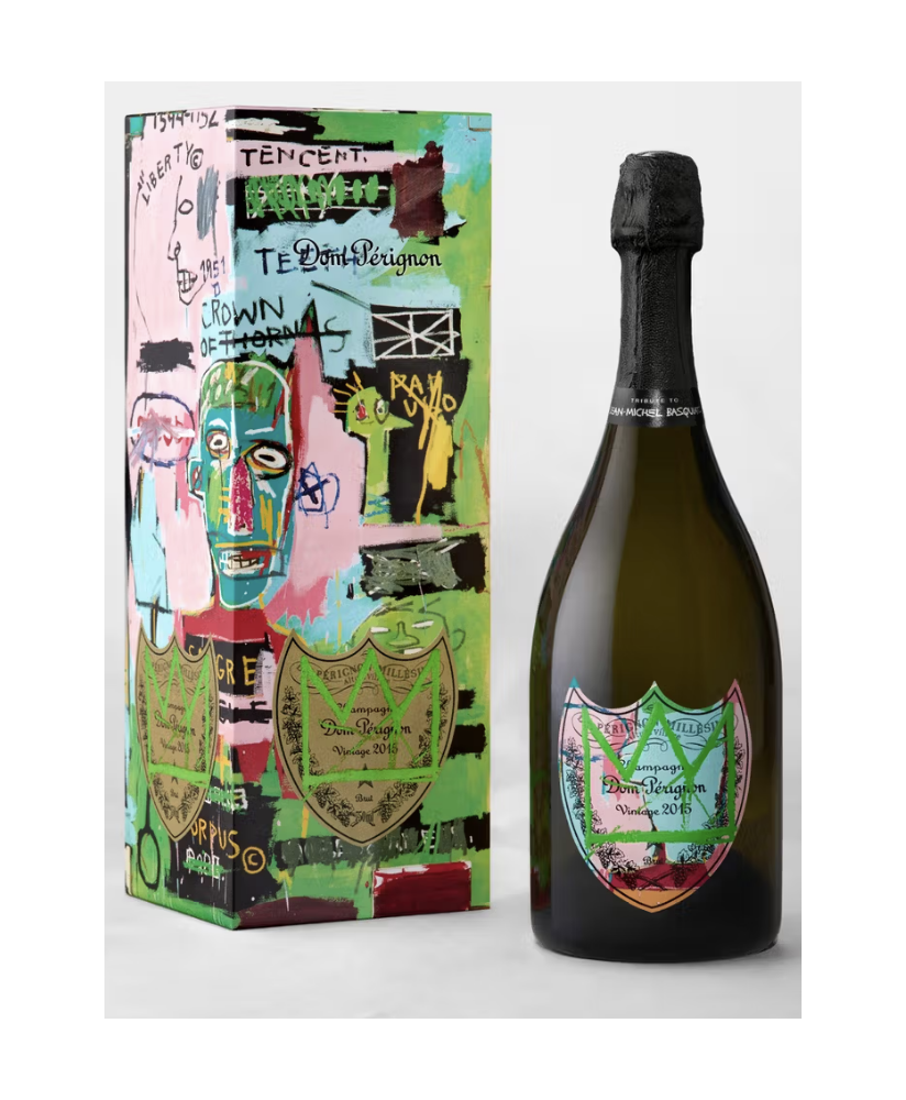 Dom Pérignon - Vintage 2015 - Special Edition Tribute to Jean-Michel Basquiat - Colore Verde - Champagne Astucciato - 75cl