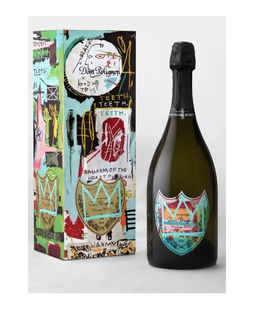 Dom Pérignon - Vintage 2015 - Special Edition Tribute to Jean-Michel Basquiat - Colore Blu - Champagne Astucciato - 75cl