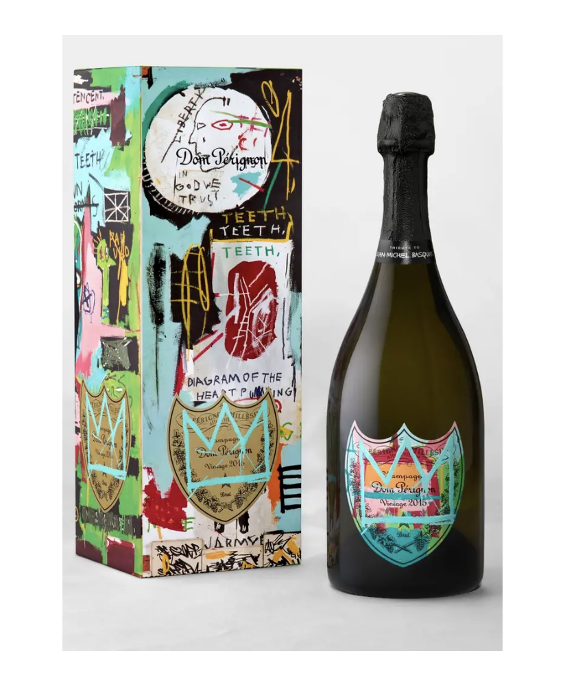 Dom Pérignon - Vintage 2015 - Special Edition Tribute to Jean-Michel Basquiat - Colour Blue - Gift Box - 75cl