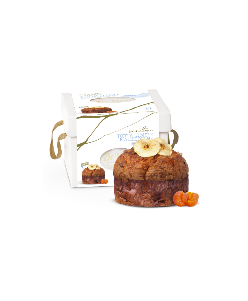 De Vivo - Panettone Torta di Mele e albicocche senza lattosio - 1000g