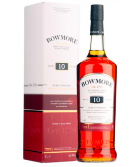 Bowmore - 10 Years Old - Dark & Intense - Islay Single Malt Scotch Whisky - 1 Litre - 100cl