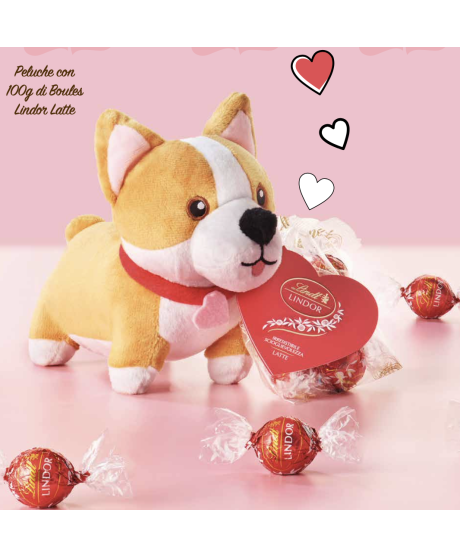 Lindt - Peluches Corgi - Lindor Latte - 100g