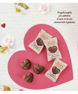 Lindt Patisserie - Scatola Latta a forma di Cuore - Biscottini di Frolla al Cacao e Cioccolato Fondente - 100g