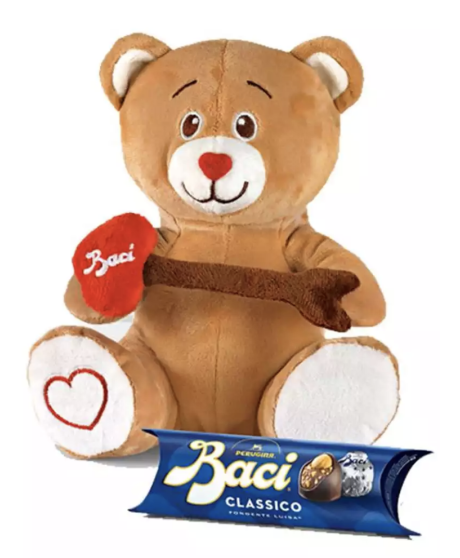 Online sales cuddly Valentine Panda Peluches Baci Perugina Italian, at the best price. Shop Perugina packs.