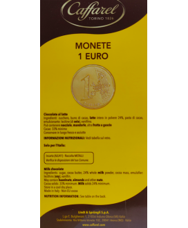 Vendita online Monete da 1€ di Cioccolato Caffarel monete d' oro al cioccolato al latte a forma di Euro. Shop on-line dobloni