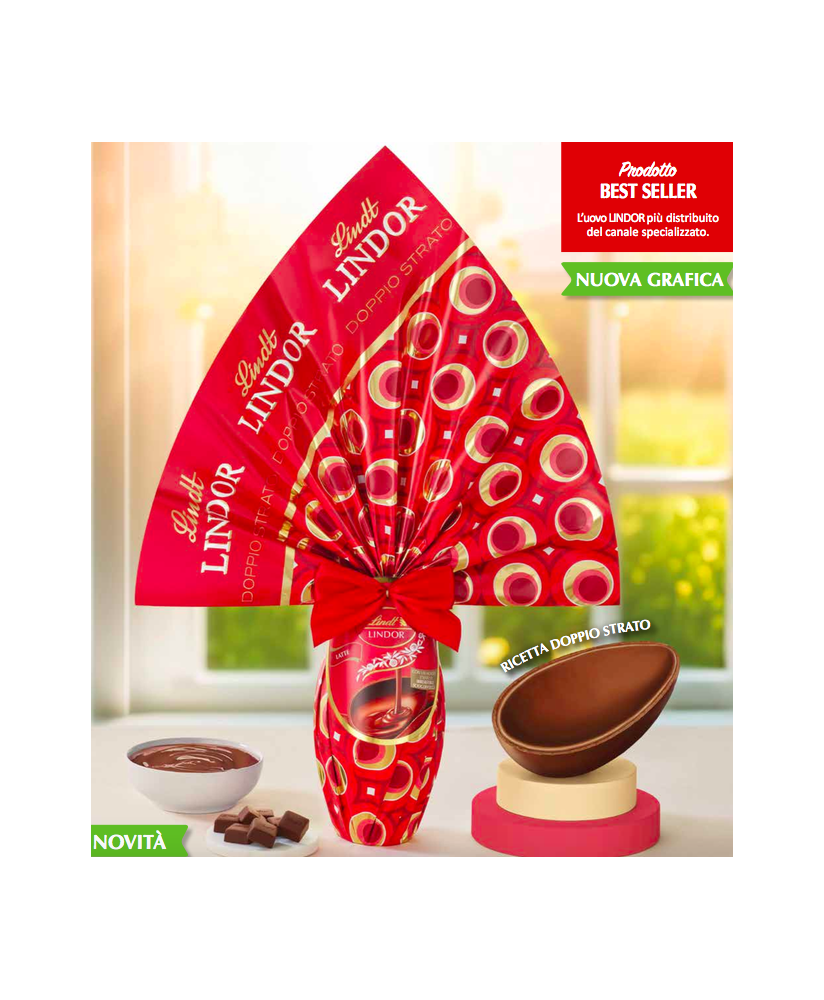 Vendita online Uovo di Pasqua Lindor al Latte Rosso Lindt & Sprüngli (SCONTO 10%). Shop on line uova di cioccolato al latte Lind