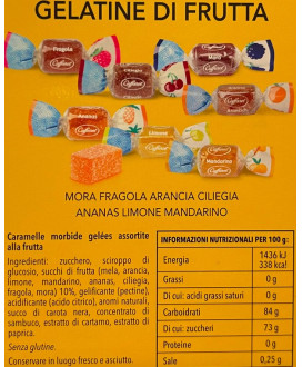 Vendita online scatola con sorpresa Thun di caramelle gelatine Caffarel assortite alla frutta