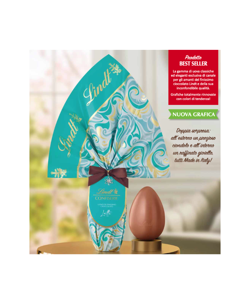 Vendita online Uovo di Pasqua 2025 Lindt & Sprüngli al latte classico tradizionale (SCONTO 10%). Shop uova di cioccolata