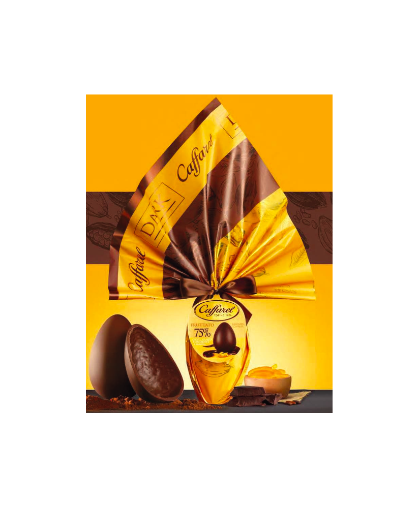 Online sales Italian Easter Eggs Caffarel Extra Dark Chocolate 50% Cocoa and Orange. Shop online Easter egg 2016 buy online