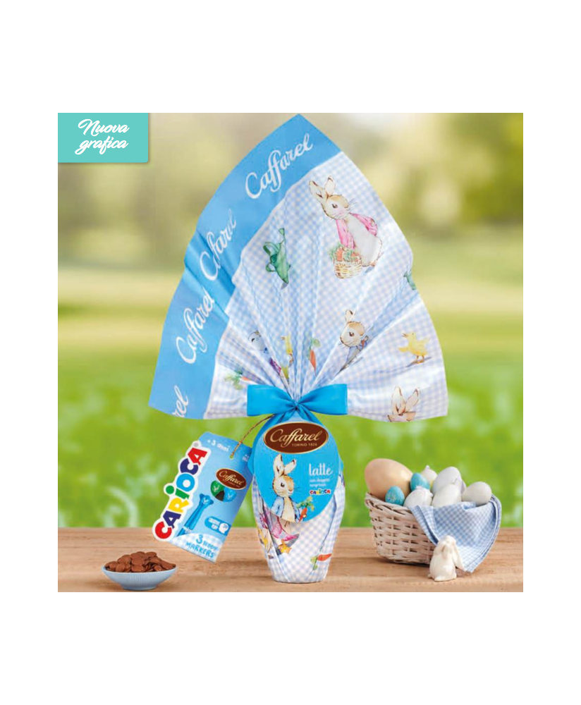 Vendita online Uova Caffarel al latte con sorpresa da maschio. Shop on line uovo Caffarel per bambino al latte, con doppia sorpr