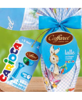 Vendita online Uova Caffarel al latte con sorpresa da maschio. Shop on line uovo Caffarel per bambino al latte, con doppia sorpr