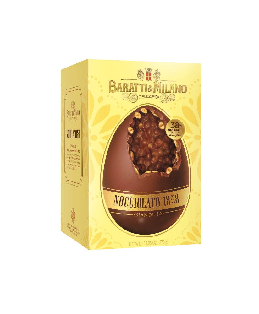 Vendita online Uovo di Pasqua Baratti & Milano torino. Shop online uovo Subalpino al latte gianduia di Baratti con nocciole inte