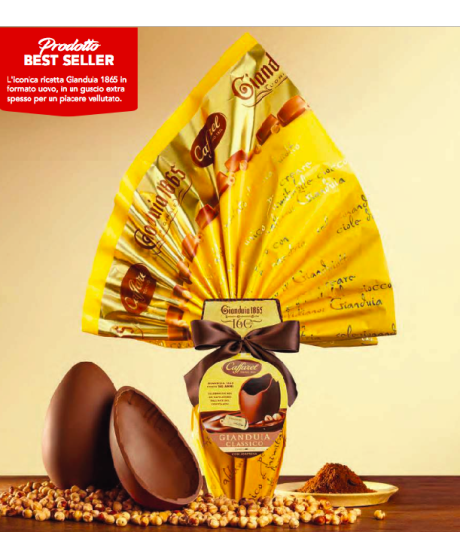 Online sales Eggs Italian Caffarel chocolate Gianduja. Shop online Easter egg chocolate gianduiotto Caffarel chocolate gianduja.