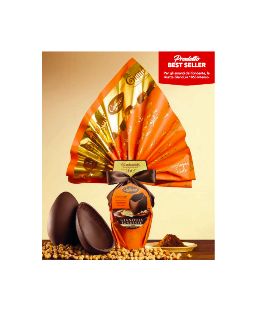 Online sale Dark Chocolate Gianduja Chocolate eggs Caffarel. Shop online chocolate Easter egg gianduiotto Caffarel