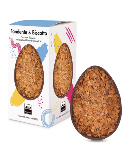 Maglio - Dark chocolate egg with Cookies - 200g