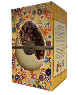 Vendita online uova di cioccolato Venchi, bianco con frutta secca salata. Shop on line uova di cioccolata senza glutine per celi