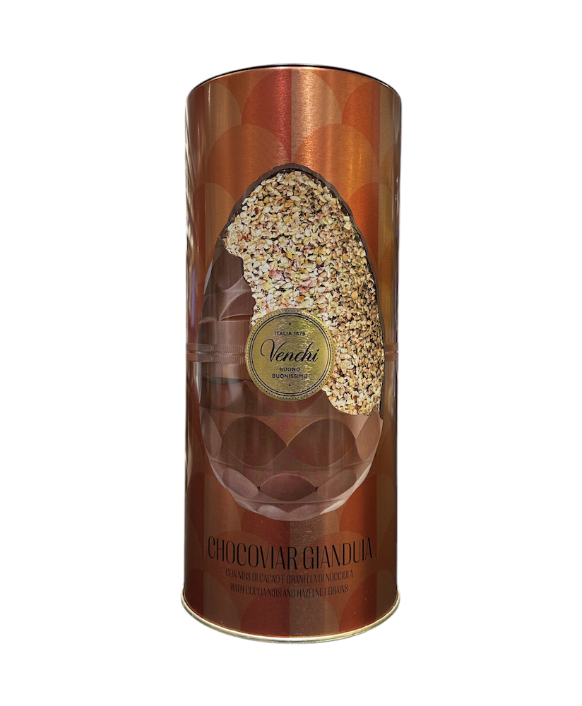 Venchi - Uovo Chocoviar Gianduja in cilindro di metallo - 350g