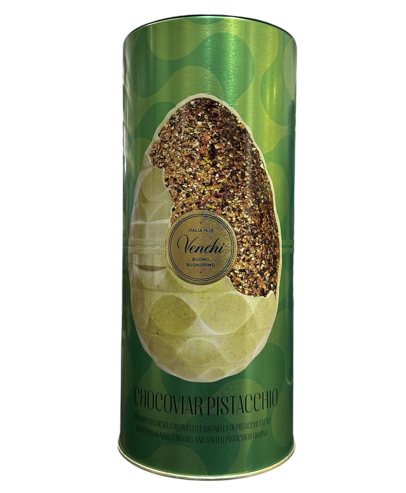 Venchi Easter Eggs Chocoviar Egg Pistachio metal cylinder | corso101