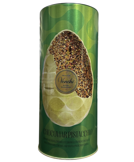 Venchi Easter Eggs Chocoviar Egg Pistachio metal cylinder | corso101