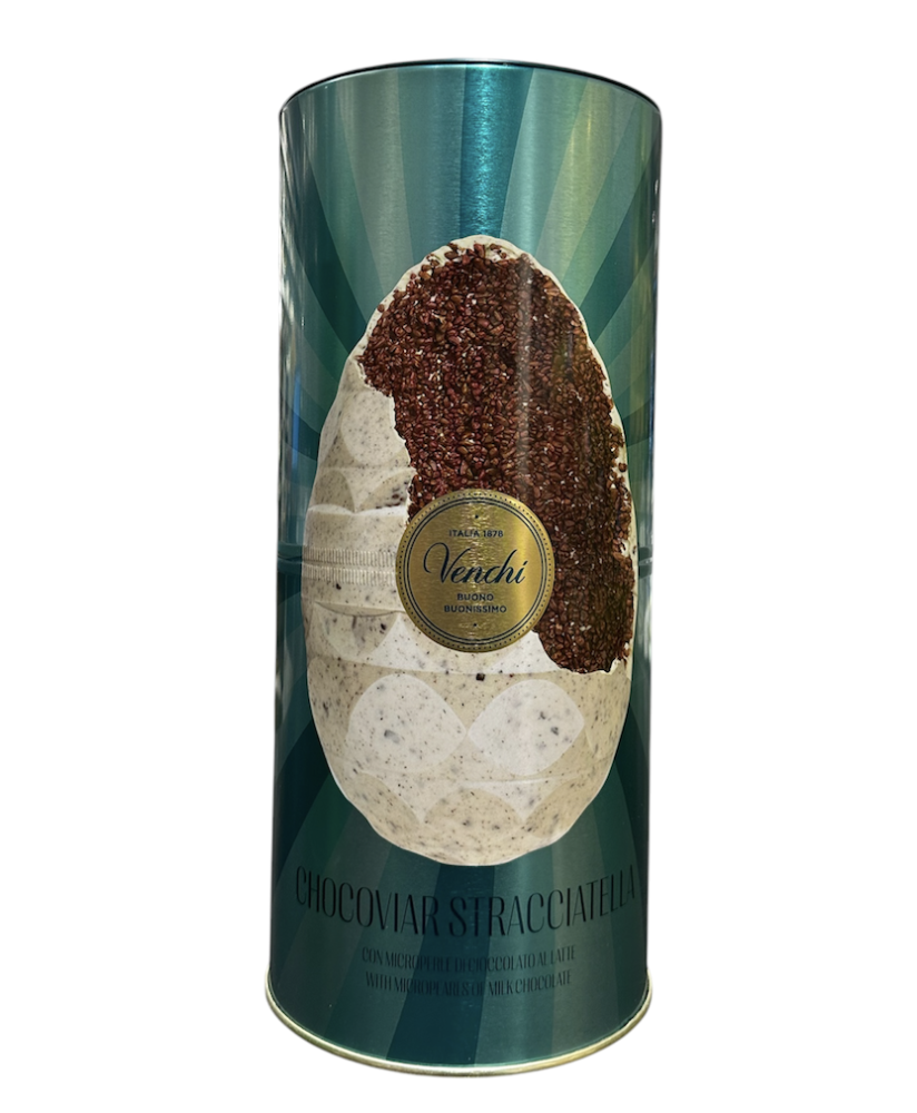 Venchi - Stracciatella Chocoviar Egg in a metal cylinder | corso101