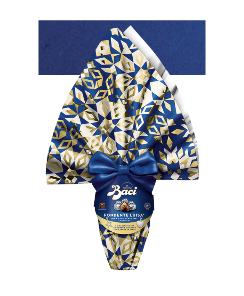 Vendita online Uova dei Baci Perugina di cioccolato fondente extra con raffinate sorprese e 4 baci all'interno.  Shop on line Uo