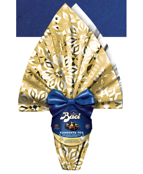 Vendita online Uova dei Baci Perugina di cioccolato fondente extra con raffinate sorprese e 4 baci all'interno.  Shop on line Uo