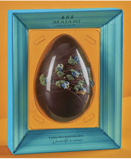 Buy on line italian Easter eggs with surprise Dark Chocolate with Orange Peel . Shop on line easter egg Majani Fiat cremino, dar