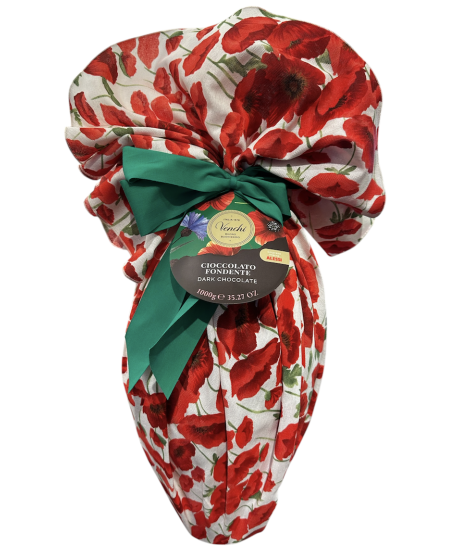 Venchi - Poppies Collection - Dark Chocolate egg wrapped in cloth - 1000g