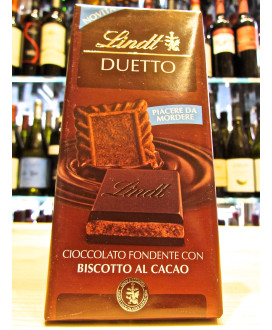 Vendita online tavolette di cioccolato Lindt & Sprüngli, Novità 2014 Duetto, cioccolato fondente con biscotto al cacao. Shop on 