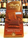 (6 TAVOLETTE X 120g) Lindt - Duetto - Cioccolato Fondente con Biscotto